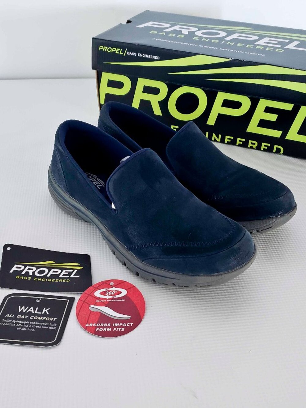 G.G. Bass Propel Walker Slip On Shoes Navy 6M